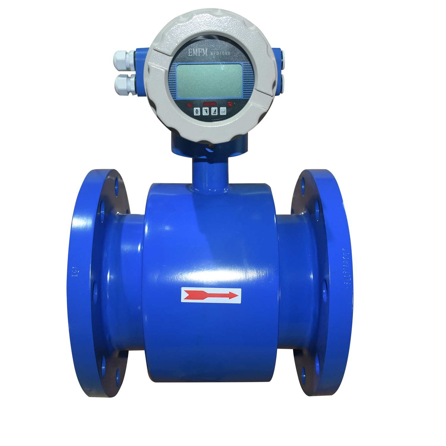 The wiring of electromagnetic flowmeter and the method of adjusting flow