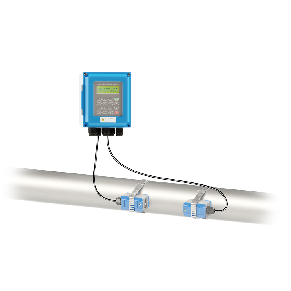 Ultrasonic clamp on liquid flow meter